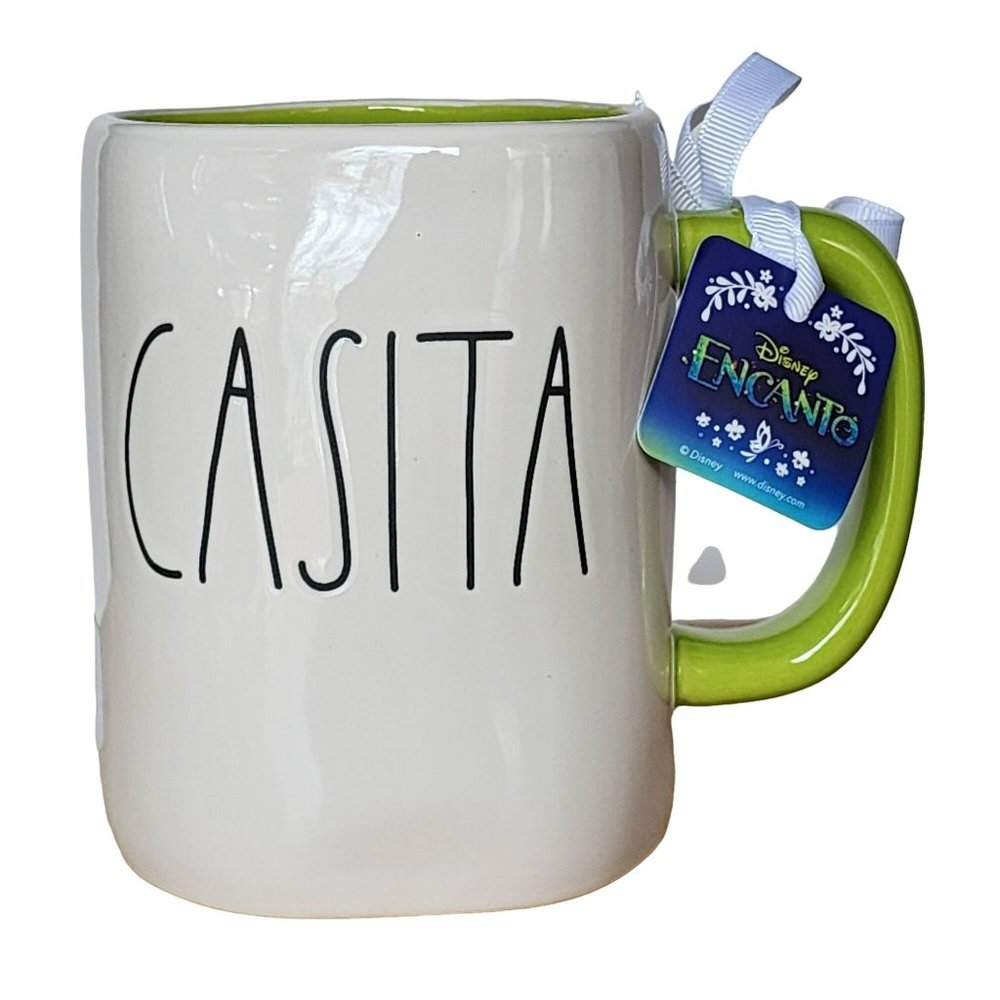 Rae Dunn Disney Encanto CASITA White Green Ceramic Coffee‎ Mug 16oz Collectable